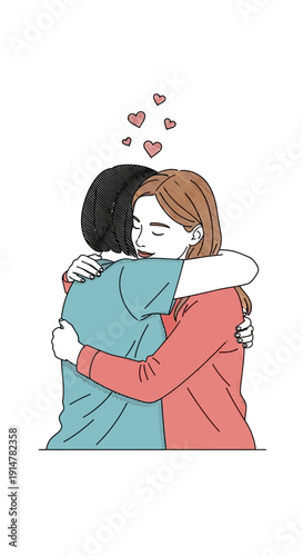 Loving couple embracing hearts above affectionate hug romantic gesture tender moment love concept relationships emotions feelings human connection intimacy warmth togetherness care comfort support