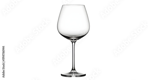 Photos Empty wine glass on black isolated on white background