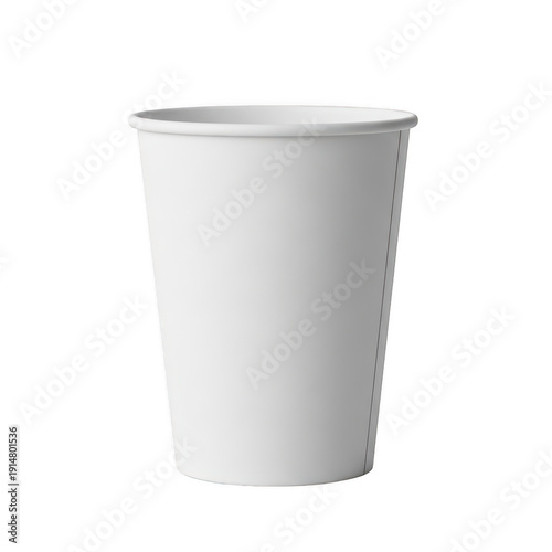 Wallpaper Mural A white, disposable, plastic cup with a smooth, rounded rim and a slightly tapered body. isolated on transparent background Torontodigital.ca