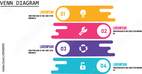Venn diagram infographic template
