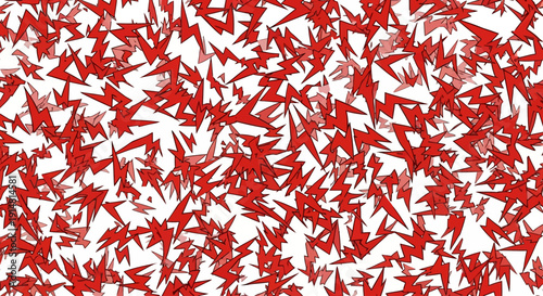 A flock of red birds are flying together outdoors in a natural setting freely.