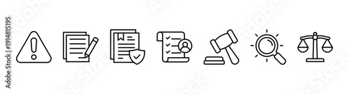 Compliance banner web icon vector illustration concept with icons of rules, standards, policies, requirements, regulations, transparency, and law