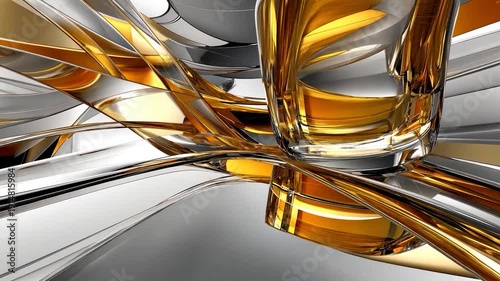 Abstract Glass and Metal Design