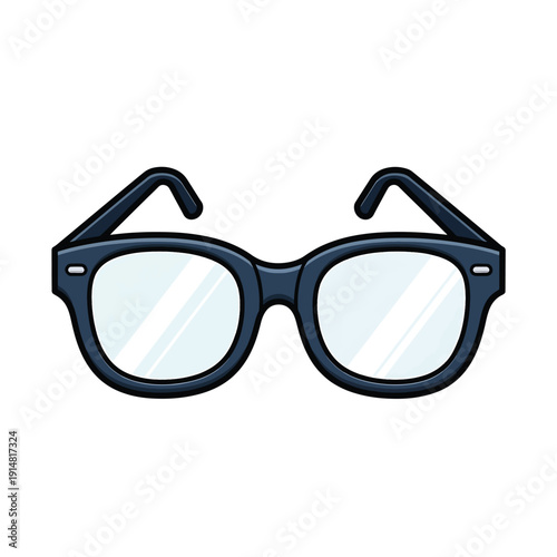 Black Framed Eyeglasses with Clear Lenses.