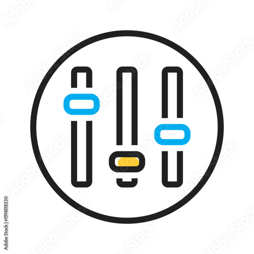 Vector multi color icon for Audio mixer