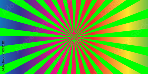 Bright orange and yellow sunburst background featuring a retro vector design with a grunge paper texture and colorful starburst rays for a vintage wallpaper illustration