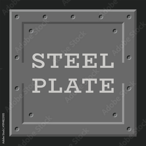 Steel Plate Riveted Panel Illustration