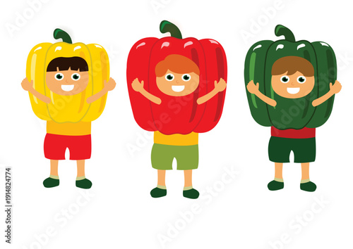 Cartoon Capsicum Vector Image
