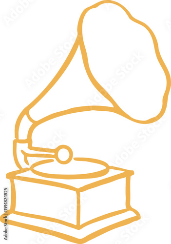 Vintage Gramophone Illustration