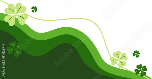 Green Clover Waves Corner