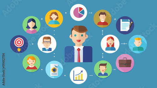 Professional minimal icons covering HR recruitment workflow—job posting, CV review, interviews, onboarding, and hiring analytics. Great for HR software, startup branding, and corporate materials.