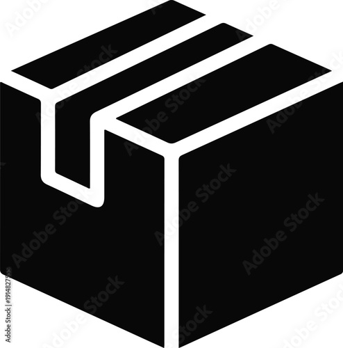 Minimal Box Cube Storage Parcel Packing Shipment Delivery Cargo Container Icon