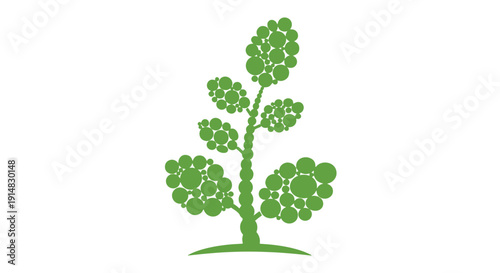 Nature Cycle Line color filled design abstract creative tone vector