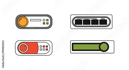 Network Switch Line creative smooth abstract vector