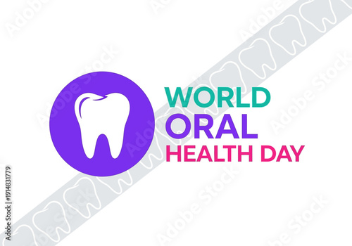World oral health day logo with tooth icon