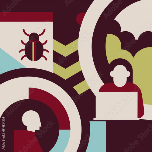 Cybersecurity and Data Privacy Concept Illustrations