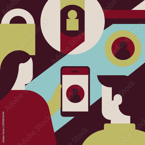 Cybersecurity and Data Privacy Concept Illustrations