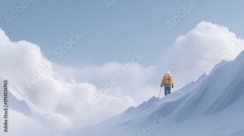 Illuminated Wooden house in the forest with the fog