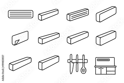 Icon flat magnetic backing system kitchen wall contour accessory modern lightweight holder