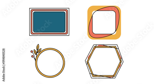 Photo Frame Line art vector dynamic design modern smooth minimal illustration