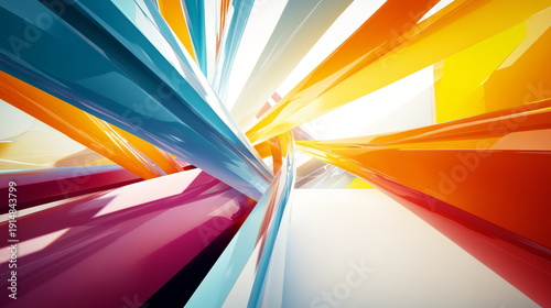 Abstract colorful digital landscape geometric dynamic modern vibrant glossy abstract colorful digital landscape geometric dynamic modern vibrant