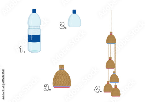 Bottle Craft Idea Illustration
