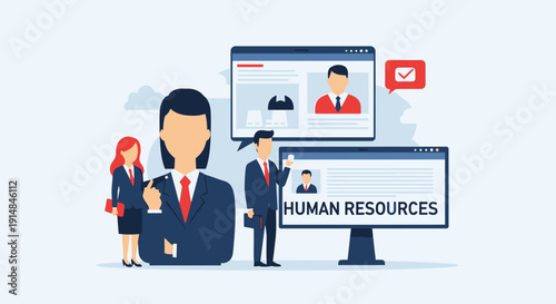 Human Resources Team and Online Hiring Platform