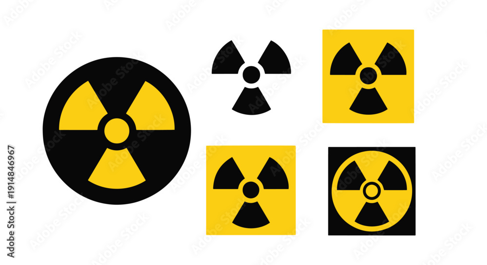 Fototapeta premium Radiation Hazard modern abstract color illustration