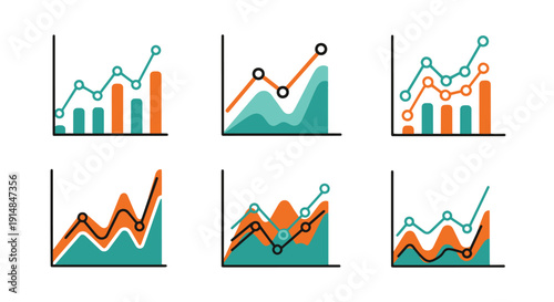 Real Time Chart clean modern color illustration