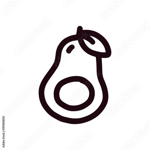Avocado fruit icon vector illustration