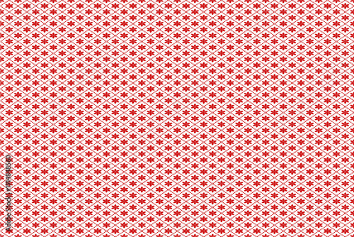 Red colored floral pattern for textile designs.