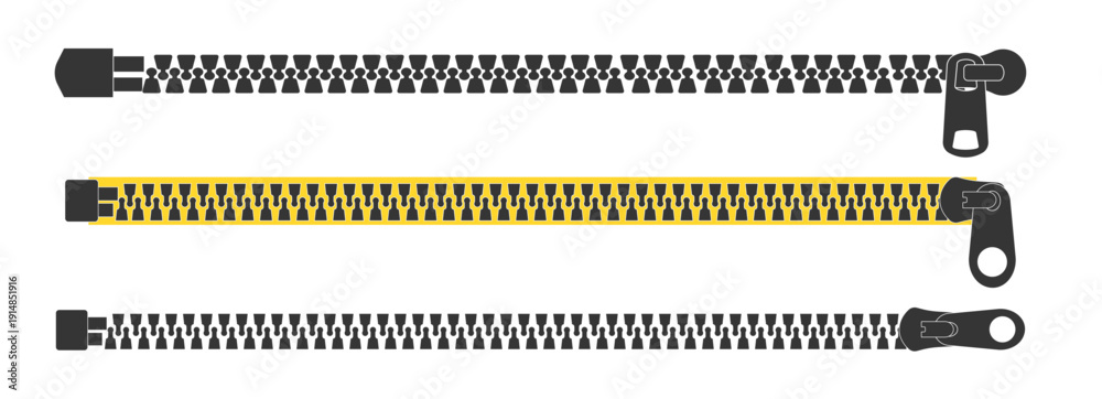 Valokuva Set zipper lock or unlock