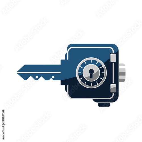 Key in Safe Lock Padlock
