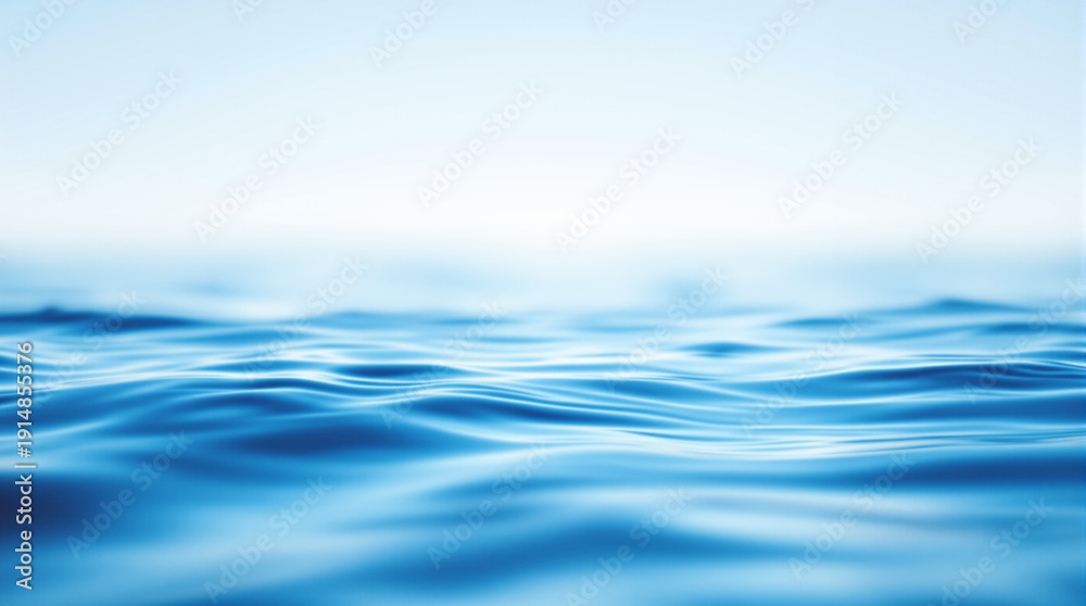 Naklejka premium Macro Water Surface Texture Background with Natural Reflections