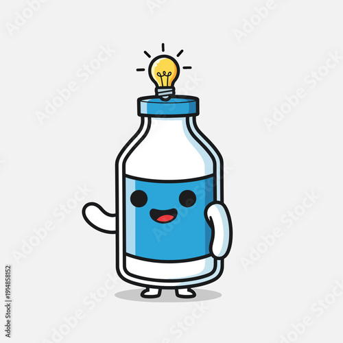 Bright Idea Milk Bottle Character