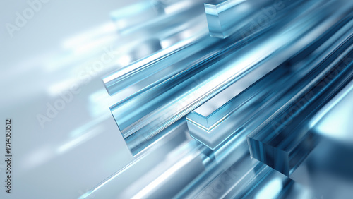 Wallpaper Mural Modern Abstract Background With Layered Blue Shapes Torontodigital.ca