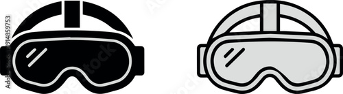 Side-by-Side Goggles Icons with Copy Space and Specs