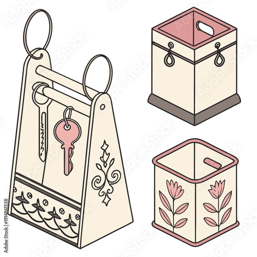  Different key holder vectors 2