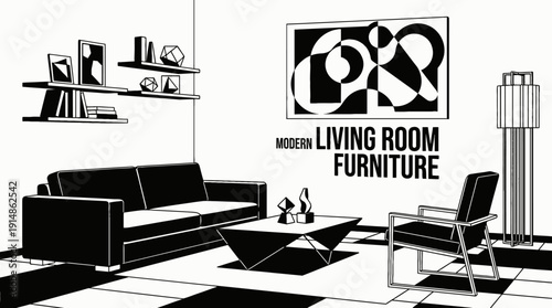 modern living room furniture interior decoration design in stylish home apartment space with sofa table chair lighting decor comfort luxury residential architecture