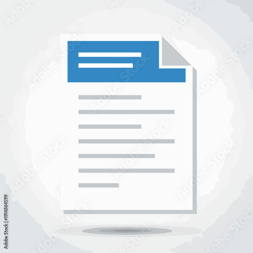 Document Icon with Text Placeholder