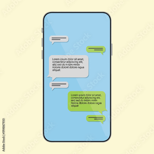 Smartphone with Chat Messages