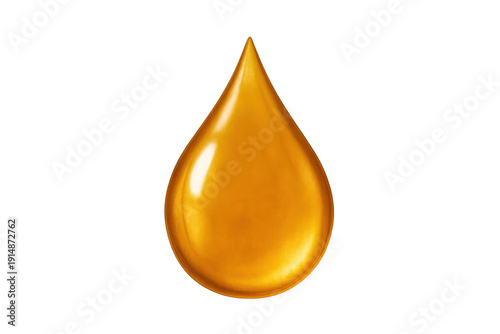 Golden oil drop representing lubricant serum or honey