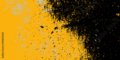 Abstract illustration with a combination of bright yellow and deep black that gradate into each other.