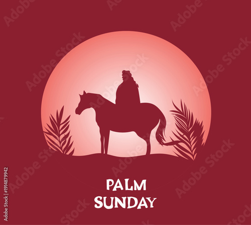 palm sunday the sunday of the passion hosanna sunday free vector illustration