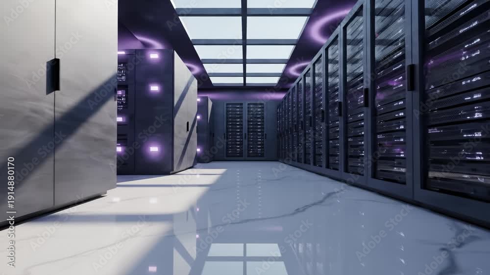 custom made wallpaper toronto digitalModern Server Room Interior With Rows of Rack Servers and Bright Lighting