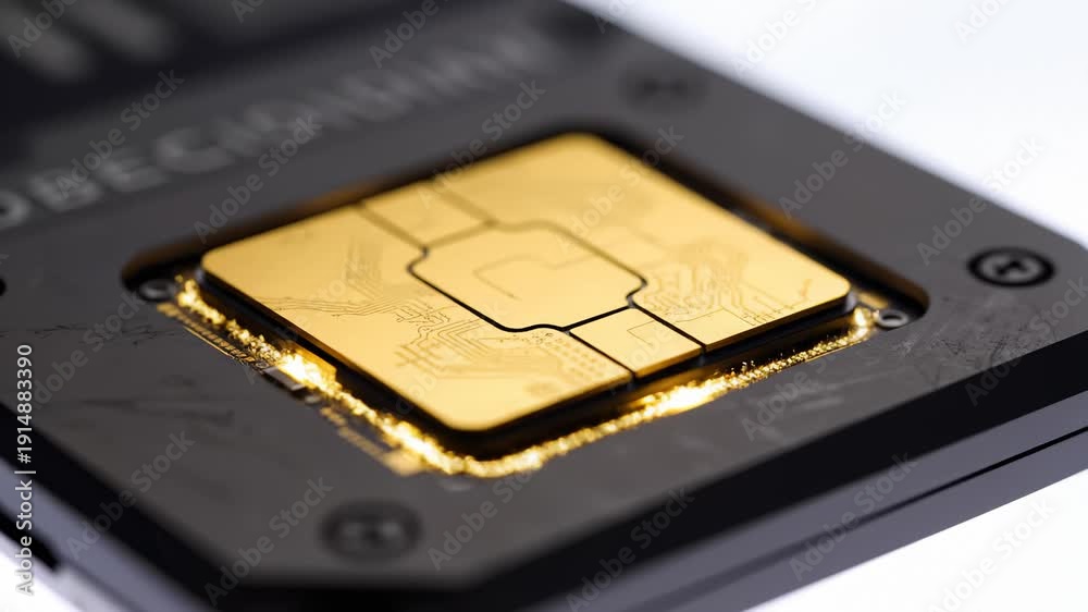 custom made wallpaper toronto digitalClose Up Shot of a Gold Colored Microchip