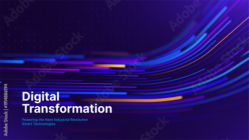 Advanced Tech Startup Fast Data Flow with Optical Fiber Abstract Technology Background. Cutting-Edge AI High Speed Thinking Data Lines Concept. Vector Illustration.