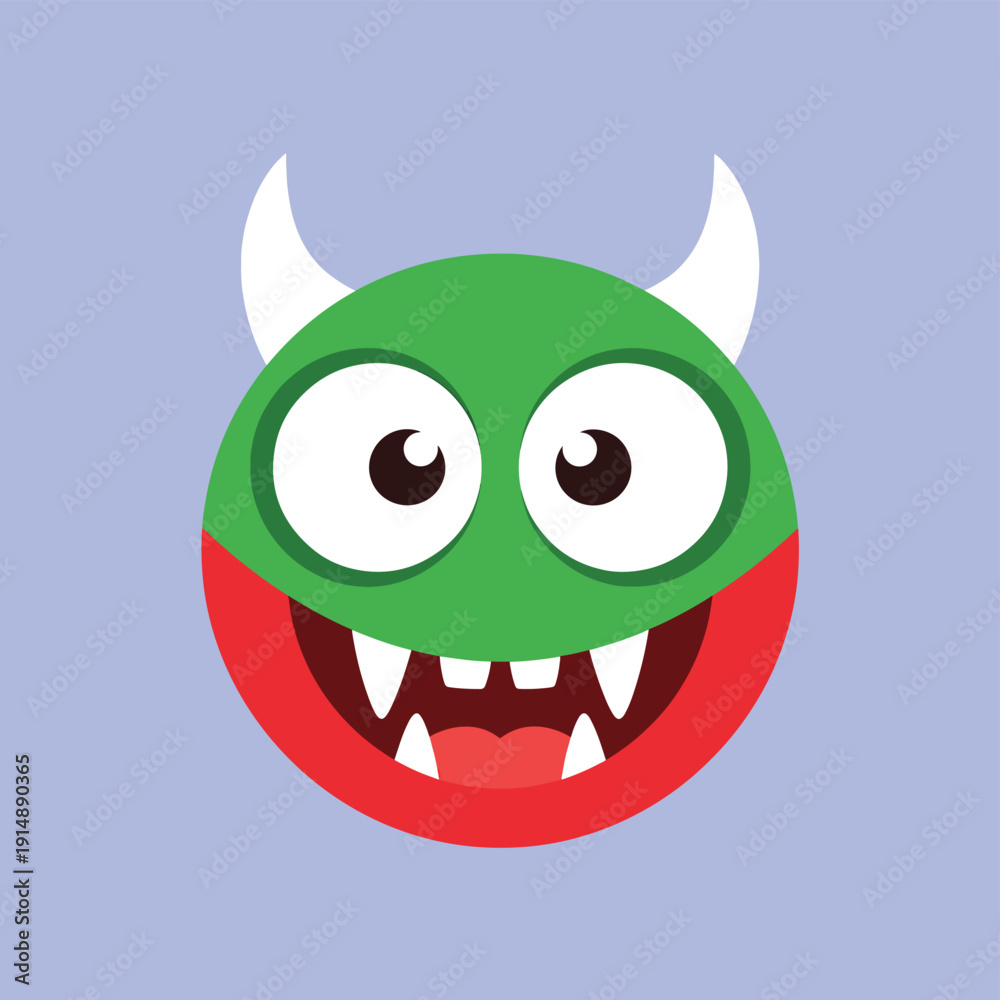 Fototapeta premium Green Monster Face