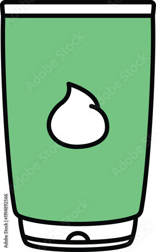 Green organic natural cosmetic tube container