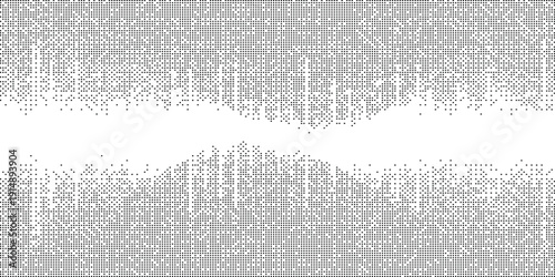 Abstract White Digital Wave Glitch Pattern Isolated background